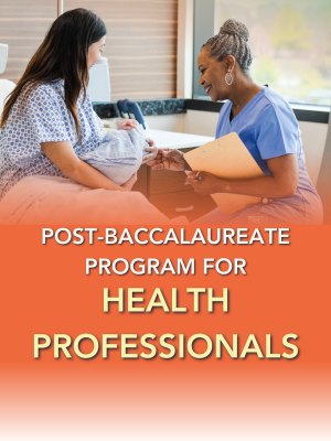 Post-Baccalaureate Program for Health Professionals.